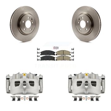 Front Brake Caliper Rotor Ceramic Pad Kit For Ford Explorer Sport With Heavy Duty Brakes KC8-100183N