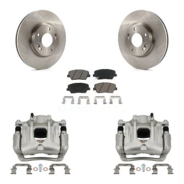 Front Disc Brake Caliper Rotors And Ceramic Pads Kit For Hyundai Santa Fe Kia Sorento KC8-100184C
