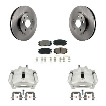 Front Brake Caliper Rotor Semi-Metallic Pad Kit For Chevrolet Malibu Buick Regal Limited KC8-100185S