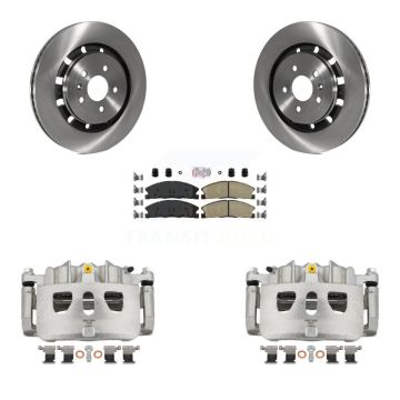 Front Brake Caliper Rotor & Ceramic Pad Kit For Ford Explorer Flex Taurus Police Utility KC8-100186N