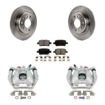 Rear Disc Brake Caliper Rotor & Ceramic Pad Kit For Chevrolet Equinox GMC Terrain Malibu KC8-100186T