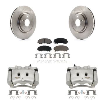 Front Disc Brake Caliper Rotors And Ceramic Pads Kit For Nissan Rogue KC8-100187C