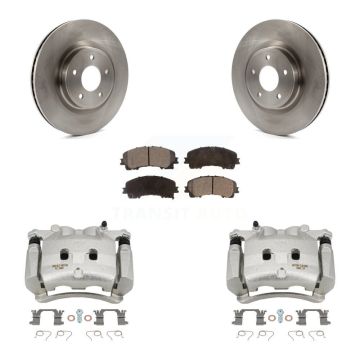Front Disc Brake Caliper Rotors And Semi-Metallic Pads Kit For INFINITI Q50 QX50 Q60 KC8-100187P