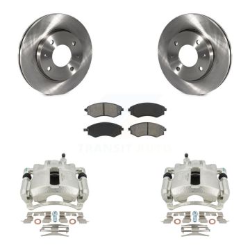Front Brake Caliper Rotor And Semi-Metallic Pad Kit For 2002 Hyundai Elantra To 10 31 01 KC8-100187S