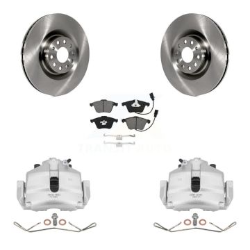 Front Disc Brake Caliper Rotors And Semi-Metallic Pads Kit For Volkswagen Golf KC8-100188S
