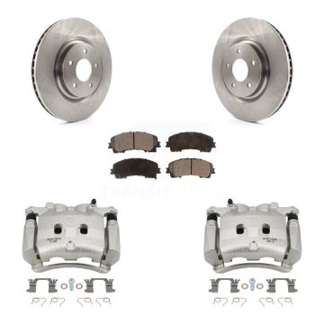 Front Disc Brake Caliper Rotors And Semi-Metallic Pads Kit For Nissan Rogue KC8-100189P