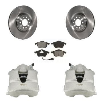 Front Disc Brake Caliper Rotors And Semi-Metallic Pads Kit For Volkswagen Jetta KC8-100190S