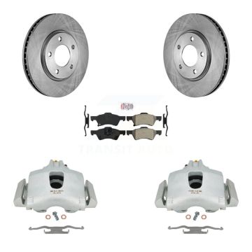 Front Brake Caliper Rotors Semi-Metallic Pad Kit For Dodge Grand Caravan Chrysler Town & KC8-100192N