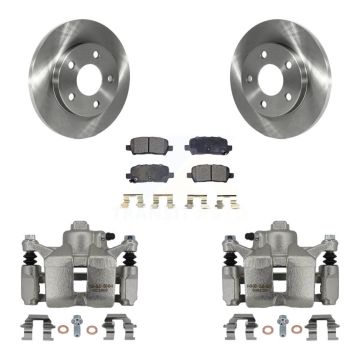 Rear Disc Brake Caliper Rotors And Ceramic Pads Kit For Chevrolet Impala KC8-100194T