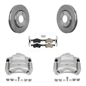Front Brake Caliper Rotor And Semi-Metallic Pad Kit For 2004 Dodge Caravan From 12 01 03 KC8-100195N