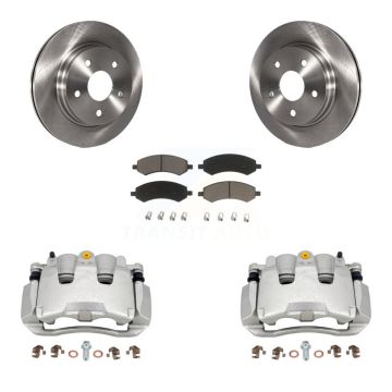 Front Disc Brake Caliper Rotors And Ceramic Pads Kit For Ram 1500 Classic Dodge KC8-100196C