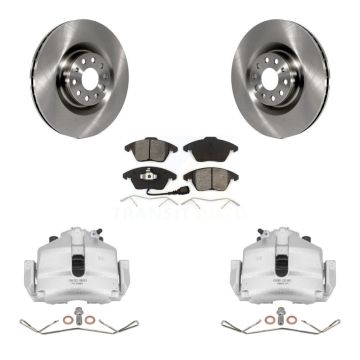 Front Disc Brake Caliper Rotors And Semi-Metallic Pads Kit For Volkswagen Golf KC8-100197S