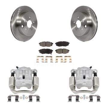 Rear Disc Brake Caliper Rotors And Ceramic Pads Kit For 2014-2018 Subaru Forester 2.0L KC8-100197T