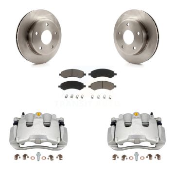 Front Disc Brake Caliper Rotors And Ceramic Pads Kit For Dakota Dodge Ram KC8-100198C