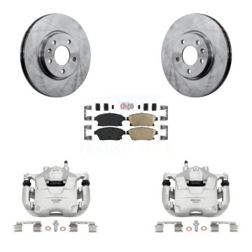 Front Brake Caliper Rotors Ceramic Pad Kit For Chevrolet Cruze Buick Verano Orlando Volt KC8-100198N