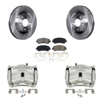 Front Disc Brake Caliper Rotors And Semi-Metallic Pads Kit For Nissan Rogue Select KC8-100198S