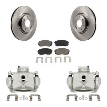 Front Brake Caliper Rotor Ceramic Pad Kit For Hyundai Sonata With Electric Parking KC8-100199C