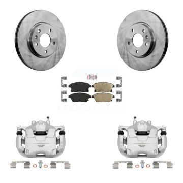 Front Brake Caliper Rotors Ceramic Pad Kit For Chevrolet Cruze Buick Verano Orlando Volt KC8-100199N