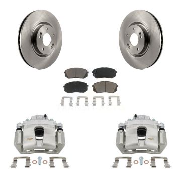 Front Brake Caliper Rotor Ceramic Pad Kit For Hyundai Sonata With Electric Parking KC8-100201C
