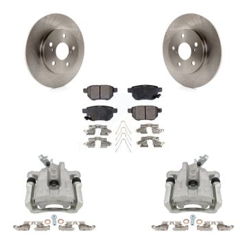 Rear Disc Brake Caliper Rotors And Ceramic Pads Kit For Toyota Matrix KC8-100201T