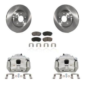Front Brake Caliper Rotor Ceramic Pad Kit For Hyundai Sonata Kia Kona Electric Optima EV KC8-100202C