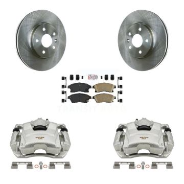 Front Disc Brake Caliper Rotors And Ceramic Pads Kit For Chevrolet Cruze Sonic Limited KC8-100202N
