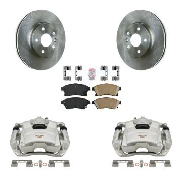 Front Disc Brake Caliper Rotors And Ceramic Pads Kit For Chevrolet Cruze Sonic Limited KC8-100203N