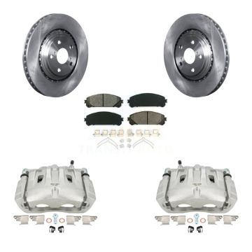 Front Brake Caliper Rotor Semi-Metallic Pad Kit For Toyota Sienna Highlander Lexus RX350 KC8-100203S