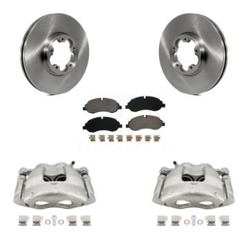 Front Disc Brake Caliper Rotors & Semi-Metallic Pad Kit For Ford Transit-250 Transit-150 KC8-100205S