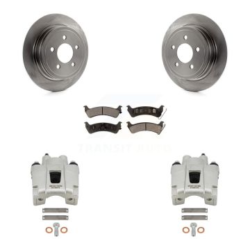 Rear Disc Brake Caliper Rotors And Ceramic Pads Kit For Ford Explorer Sport Trac KC8-100205T