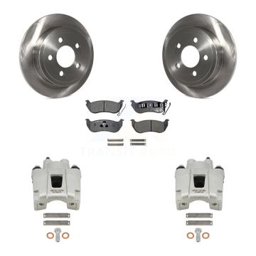 Rear Disc Brake Caliper Rotors And Ceramic Pads Kit For Jeep Liberty Wrangler TJ KC8-100206T