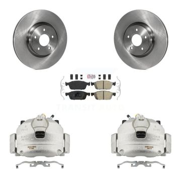 Front Brake Caliper Rotors & Ceramic Pad Kit For Ford Escape Transit Connect Lincoln MKC KC8-100207N