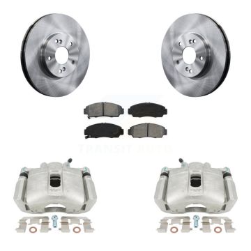 Front Disc Brake Caliper Rotors And Semi-Metallic Pads Kit For Honda Accord Acura TSX KC8-100207S