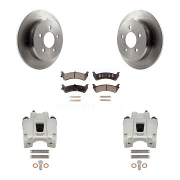Rear Disc Brake Caliper Rotor Ceramic Pad Kit For 2001 Mercury Mountaineer From 01 02 KC8-100210T