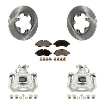 Rear Brake Caliper Rotor Ceramic Pad Kit For Ford Transit-250 Transit-150 Transit-350 HD KC8-100212T