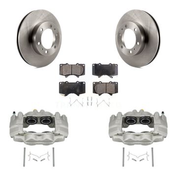 Front Disc Brake Caliper Rotors And Semi-Metallic Pads Kit For Toyota Tacoma FJ Cruiser KC8-100213P