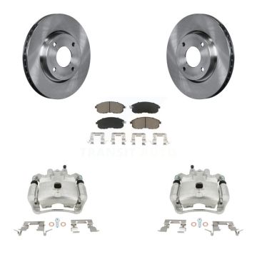 Front Disc Brake Caliper Rotors And Ceramic Pads Kit For Nissan Sentra KC8-100215C
