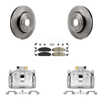 Front Disc Brake Caliper Rotor Ceramic Pad Kit For Chrysler 300 Dodge Charger Challenger KC8-100217N