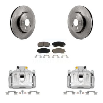 Front Disc Brake Caliper Rotors And Ceramic Pads Kit For Dodge Charger KC8-100218C
