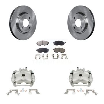 Front Disc Brake Caliper Rotors And Semi-Metallic Pads Kit For Nissan Sentra KC8-100219P