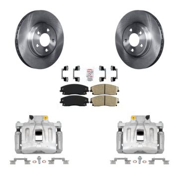 Front Disc Brake Caliper Rotor Ceramic Pad Kit For Chrysler 300 Dodge Charger Challenger KC8-100220N