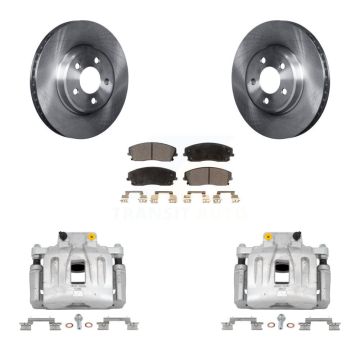 Front Disc Brake Caliper Rotors And Semi-Metallic Pad Kit For Chrysler 300 Dodge Charger KC8-100220P