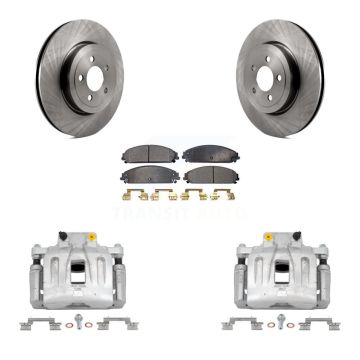 Front Disc Brake Caliper Rotors And Semi-Metallic Pad Kit For Chrysler 300 Dodge Charger KC8-100221P