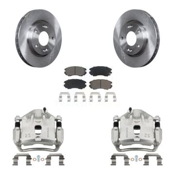 Front Disc Brake Caliper Rotors And Ceramic Pads Kit For Hyundai Elantra KC8-100222C