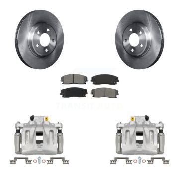 Front Brake Caliper Rotors & Semi-Metallic Pad Kit For Dodge Chrysler 300 Charger Magnum KC8-100222S