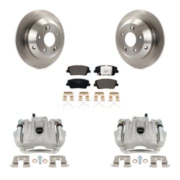 Rear Brake Caliper Rotor Ceramic Pad Kit For 14-15 Kia Sorento With Red Painted Calipers KC8-100223T