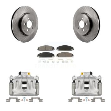 Front Brake Caliper Rotors & Semi-Metallic Pad Kit For Chrysler 300 Dodge Charger Magnum KC8-100226S
