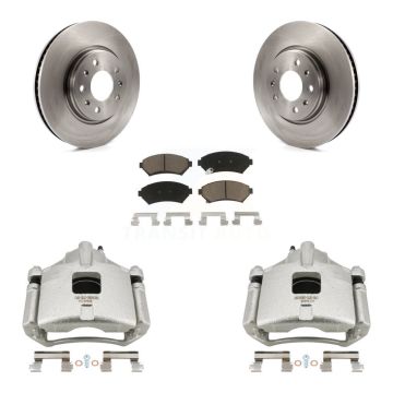 Front Disc Brake Caliper Rotors And Ceramic Pads Kit For 2003-2004 Cadillac Seville KC8-100227C