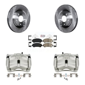 Front Disc Brake Caliper Rotors And Ceramic Pads Kit For Nissan Rogue Select KC8-100227N