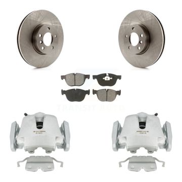 Front Disc Brake Caliper Rotors And Semi-Metallic Pads Kit For BMW X5 X6 KC8-100227S